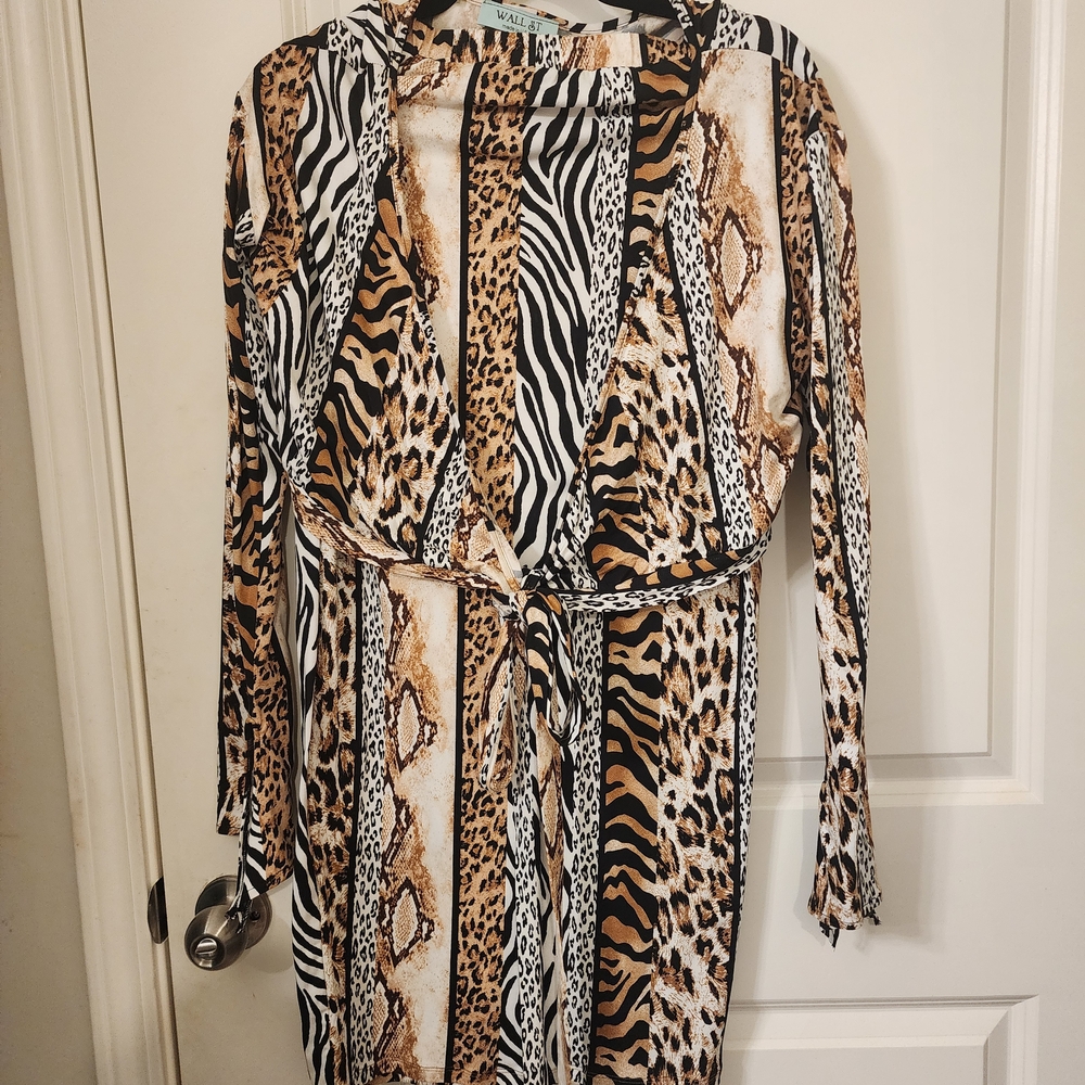 Animal Print 2 Piece Skirt Set